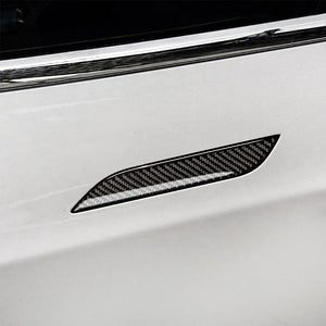 TESPECIAL Dry Carbon Fiber Door Handle Cover For Model S 2014-2020