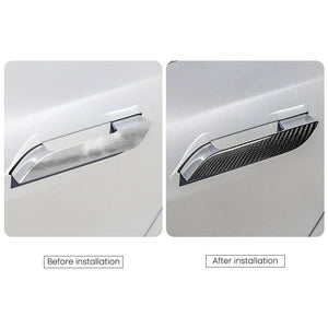 TESPECIAL Dry Carbon Fiber Door Handle Cover For Model S 2014-2020